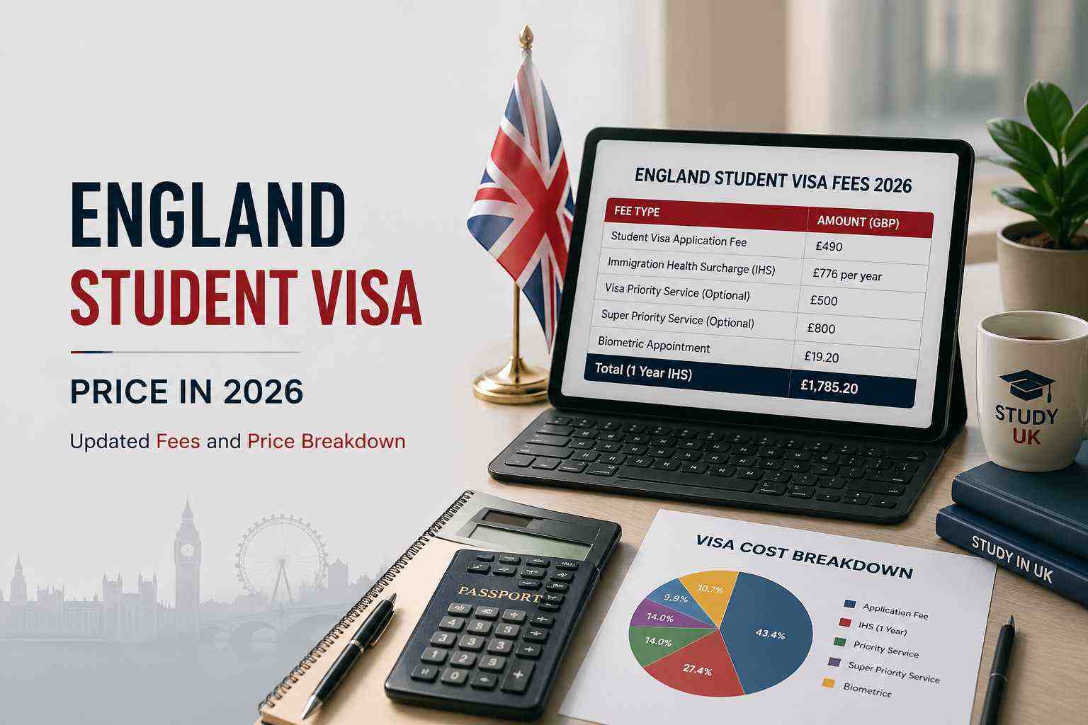 England Student Visa Price in 2026 Updated Fees and Price Breakdown